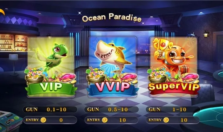 Các phòng chơi trong game Bắn Cá Đại Dương Tại Go88