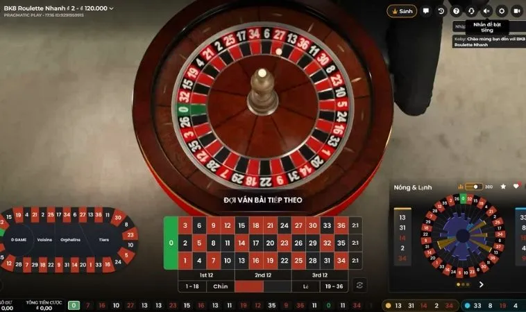 Giao diện cược Roulette tại GO88