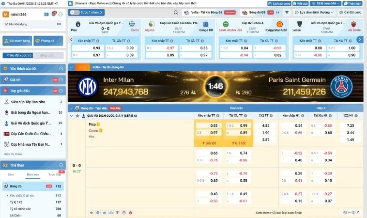 Thiết kế giao diện cá cược thể thao tại GO88 hiện đại