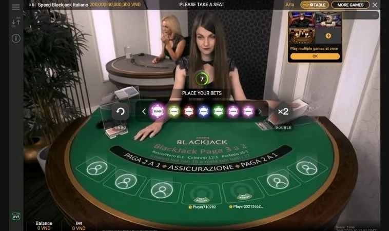 Giao diện đánh Blackjack Tại Go88 thiết kế chuyên nghiệp